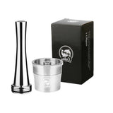 ICafilas for illy Coffee Machine Refillable Filters Stainless Steel Reusable Metal Capsule & Tamper Spoon