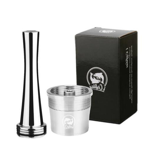 ICafilas for illy Coffee Machine Refillable Filters Stainless Steel Reusable Metal Capsule & Tamper Spoon