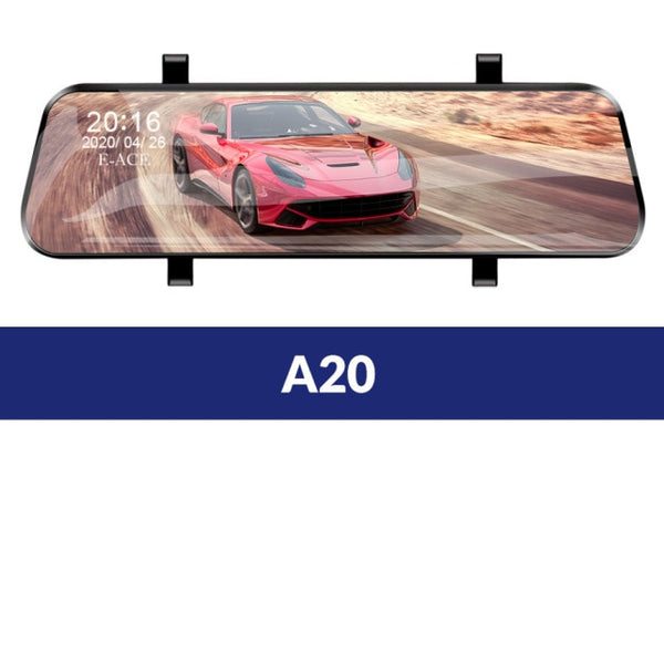 E-ACE Car Dvr 10 Inch Touch Screen Video Recorder Auto Registrar Stream Mirror Support RearView Camera night vision dash cam