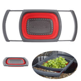 Collapsible Strainer With Retractable Handles.