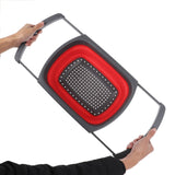 Collapsible Strainer With Retractable Handles.