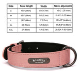 8 Colors Personalized Dog Collar Leather Pet Products for Dogs Accessories Pitbull Pet Collar Perro Puppy Collar Dog Petshop Pug