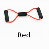 TPE 8 Word Fitness Yoga Gum Resistance Rubber Bands Fitness Elastic Band Fitness Equipment Expander Workout Gym Exercise Train