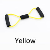 TPE 8 Word Fitness Yoga Gum Resistance Rubber Bands Fitness Elastic Band Fitness Equipment Expander Workout Gym Exercise Train