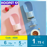 HOOPET Pet Dog Water Bottle Feeder Bowl Portable Water Food Bottle Pets Outdoor Travel Drinking Dog Bowls Water Bowl for Dogs