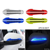 2Pcs Reflective Car Stickers Reflector Rearview Mirror Decorative Tape Warning Stickers Auto Accessories Exterior Reflex Strip